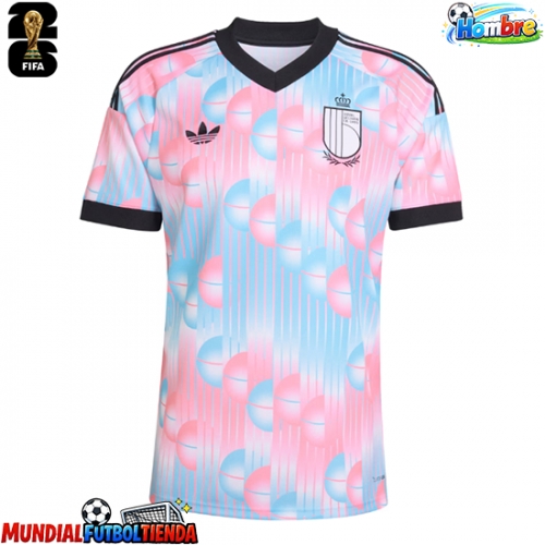 Camiseta Bélgica Segunda Equipación Replica Mundial 2026 mangas cortas